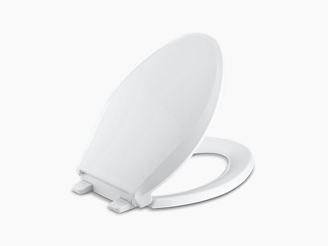 KOHLER K-4636-0 Cachet Quiet-Close with Grip-Tight Bumpers Elongated Toilet Seat 